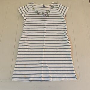 Crewcuts White and Blue Cotton Dress